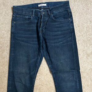 Banana Republic Heritage Jeans Mens 30x30 Blue Dark Wash Straight Leg Fit